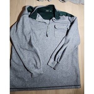 Vintage STEFANO MAN Mens Live Fast Fleece Quarter Zip Up Pullover Sweater Gray L